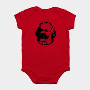 Karl Marx Silhouette Baby Bodysuit